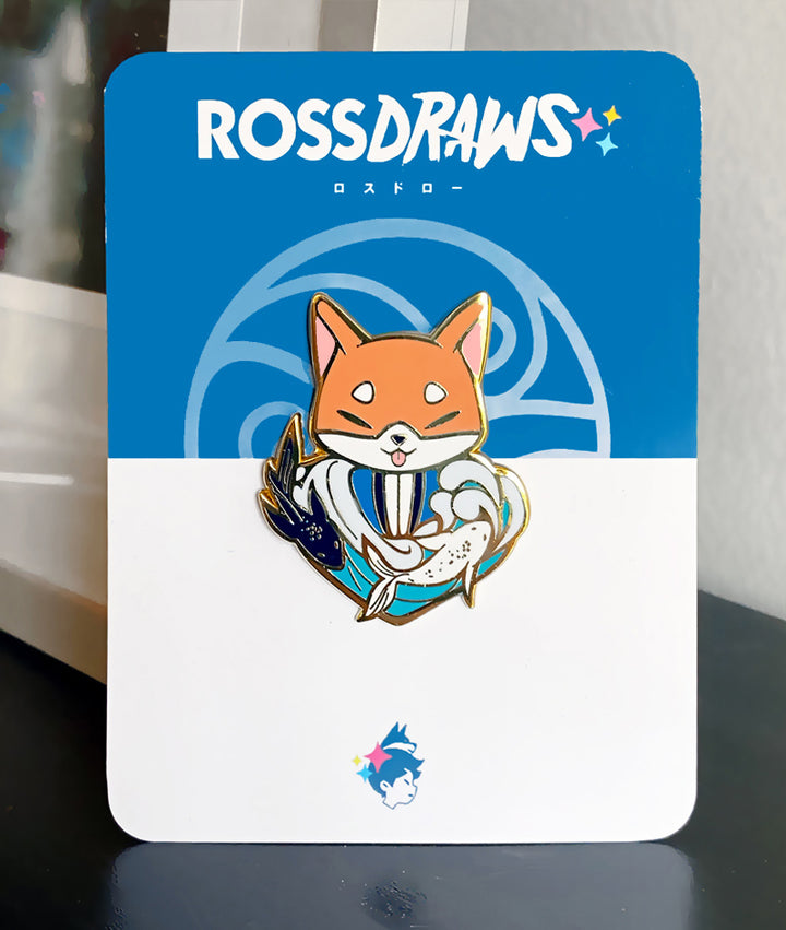 Waterbender Shiba Pin 🌊
