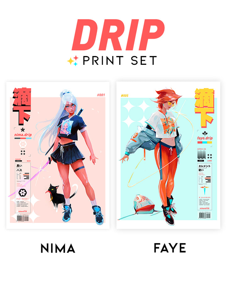 Drip Print Set [Nima & Faye]