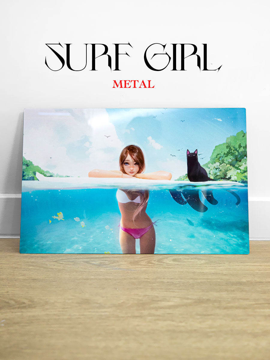Surf Girl Metal Print