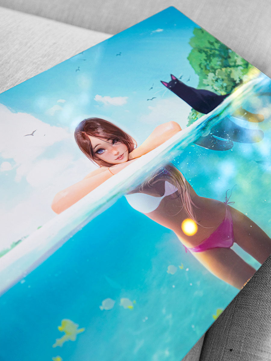 Surf Girl Metal Print
